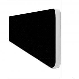 Impulse Plus Oblong 300600 Desktop Screen Rounded Corners Black Fabric Light Grey Edges SCR10686