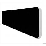 Impulse Plus Oblong 300/1000 Desktop Screen Rounded Corners Black Fabric Light Grey Edges