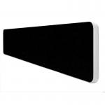 Impulse Plus Oblong 300/1400 Desktop Screen Rounded Corners Black Fabric Light Grey Edges