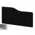 Impulse Plus Wave 400/600 Backdrop Screen Rounded Corners Black Fabric Light Grey Edges SCR10839