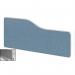 Impulse Plus Wave 4001000 Backdrop Screen Rounded Corners Sky Blue Fabric Light Grey Edges SCR10882