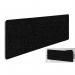 Impulse Plus Oblong 3001000 Backdrop Screen Rounded Corners Black Fabric Light Grey Edges SCR11010