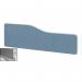 Impulse Plus Wave 3001500 Backdrop Screen Rounded Corners Sky Blue Fabric Light Grey Edges SCR11080