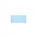 Oblong 400/800 Desktop Divider Rounded Corners Frosted Light Blue 6mm Acrylic SCR11150