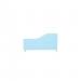 Wave 400/800 Desktop Divider Rounded Corners Frosted Light Blue 6mm Acrylic SCR11157