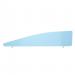 Angle 400/1800 Desktop Divider Rounded Corners Frosted Light Blue 6mm Acrylic SCR11158