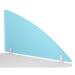 Angle 400/1600 Desktop Divider Rounded Corners Frosted Light Blue 6mm Acrylic SCR11159