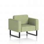 Brixworth Armchair With Black Legs In Rivet Fabric - Burnish SF000008