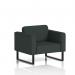 The Dynamic Sofas Brixworth Armchair is sleek and stylish with its black legs and rivet fabric in a charcoal hue. The armchair exudes a modern and dynamic feel, making it a standout piece in any room. Its comfortable shape and design would be a great addition to any home.