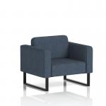 Brixworth Armchair With Black Legs In Rivet Fabric - Crucible SF000010