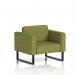 Brixworth Armchair With Black Legs In Rivet Fabric - Olive SF000011