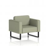 Brixworth Armchair With Black Legs In Main Line Flax Fabric - Newbury SF000022