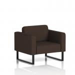 Brixworth Armchair With Black Legs In Synergy Fabric - Wed SF000031