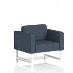 Brixworth Armchair With White Legs In Rivet Fabric - Crucible SF000046