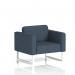 The Brixworth Armchair combines modern design and comfort with its sleek white legs and vibrant Rivet fabric. This dynamic sofa adds a touch of sophistication to any living space.
