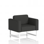 Brixworth Armchair With White Legs In Synergy Fabric - Mix SF000064