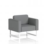 Brixworth Armchair With White Legs In Synergy Fabric - Partner SF000066