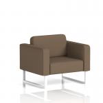 Brixworth Armchair With White Legs In Sumi Fabric - Osaka SF000070