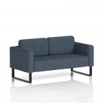 Brixworth Sofa 2 Seater With Black Legs In Rivet Fabric - Crucible SF000082