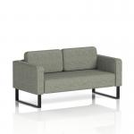 Brixworth Sofa 2 Seater With Black Legs In Rivet Fabric - Vitreous SF000085