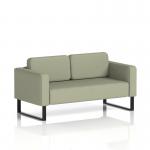 Brixworth Sofa 2 Seater With Black Legs In Main Line Flax Fabric - Newbury SF000094