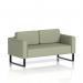 Brixworth Sofa 2 Seater With Black Legs In Main Line Flax Fabric - Newbury SF000094