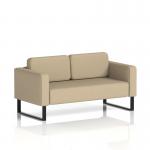 Brixworth Sofa 2 Seater With Black Legs In Main Line Flax Fabric - Upminster SF000096