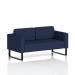 Brixworth Sofa 2 Seater With Black Legs In Synergy Fabric - Alike SF000099