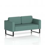 Brixworth Sofa 2 Seater With Black Legs In Sumi Fabric - Handa SF000104