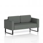 Brixworth Sofa 2 Seater With Black Legs In Sumi Fabric - Kobe SF000105