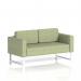 Brixworth Sofa 2 Seater With White Legs In Rivet Fabric - Burnish SF000116