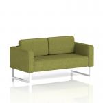 Brixworth Sofa 2 Seater With White Legs In Rivet Fabric - Olive SF000119