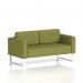 Brixworth Sofa 2 Seater With White Legs In Rivet Fabric - Olive SF000119