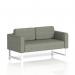 Brixworth Sofa 2 Seater With White Legs In Rivet Fabric - Vitreous SF000121