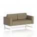 Brixworth Sofa 2 Seater With White Legs In Main Line Flax Fabric - Bank SF000128