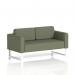 Brixworth Sofa 2 Seater With White Legs In Main Line Flax Fabric - Monument SF000129