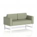 Brixworth Sofa 2 Seater With White Legs In Main Line Flax Fabric - Newbury SF000130