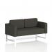 Brixworth Sofa 2 Seater With White Legs In Main Line Flax Fabric - Temple SF000131