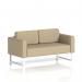 Brixworth Sofa 2 Seater With White Legs In Main Line Flax Fabric - Upminster SF000132