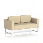 Brixworth Sofa 2 Seater With White Legs In Sumi Fabric - Zen SF000145