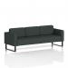 Brixworth Sofa 3 Seater With Black Legs In Rivet Fabric - Charcoal SF000153