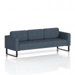 Brixworth Sofa 3 Seater With Black Legs In Rivet Fabric - Crucible SF000154