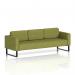 Brixworth Sofa 3 Seater With Black Legs In Rivet Fabric - Olive SF000155