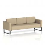 Brixworth Sofa 3 Seater With Black Legs In Main Line Flax Fabric - Upminster SF000168