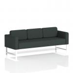 Brixworth Sofa 3 Seater With White Legs In Rivet Fabric - Charcoal SF000189