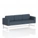 Brixworth Sofa 3 Seater With White Legs In Rivet Fabric - Crucible SF000190