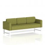 Brixworth Sofa 3 Seater With White Legs In Rivet Fabric - Olive SF000191