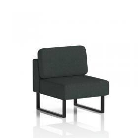 Brixworth Modular Seating Central Unit With Black Legs In Rivet Fabric - Charcoal SF000225