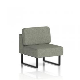 Brixworth Modular Seating Central Unit With Black Legs In Rivet Fabric - Vitreous SF000229