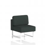 Brixworth Modular Seating Central Unit With White Legs In Rivet Fabric - Charcoal SF000261